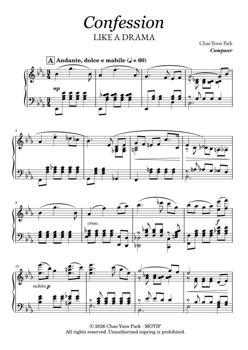 Confession score preview page 1